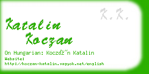 katalin koczan business card